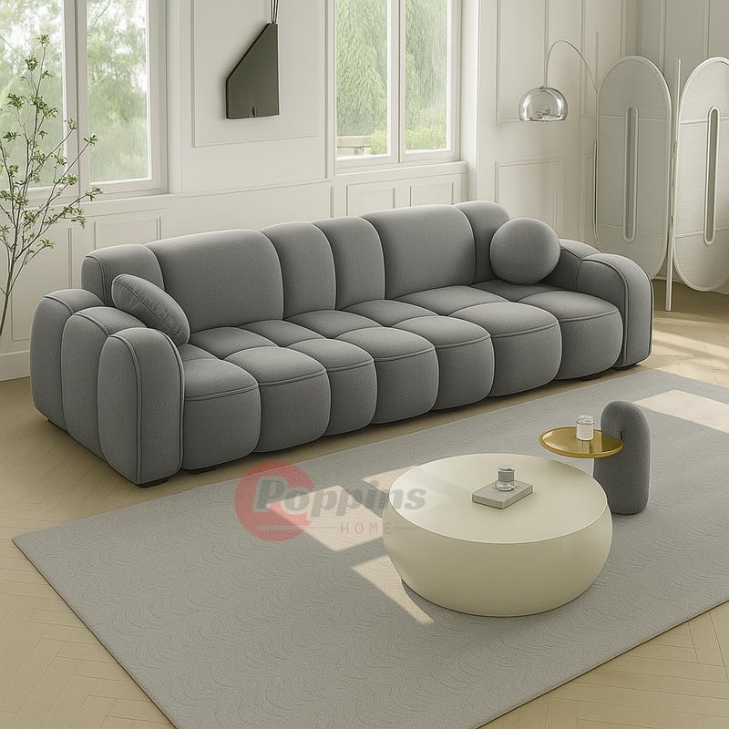 Aroma Homes Modern Cloud-Inspired Modular Sofa Set – 4-Piece European Style Bubble Couch in Dark Grey - Image 3